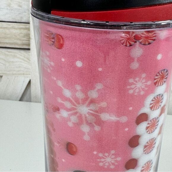 Starbucks Iridescent Hologram Christmas Candy Holiday Tumbler Cup 16oz Pink - Picture 5 of 9